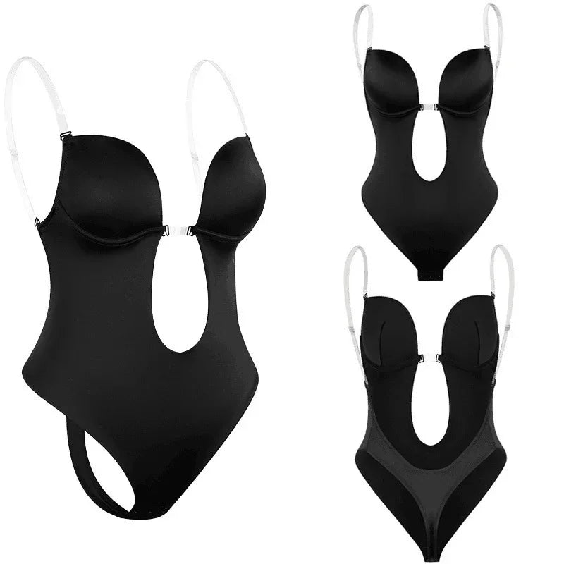 Elegance Contour Bodysuit – Shapewear mit tiefem V-Ausschnitt