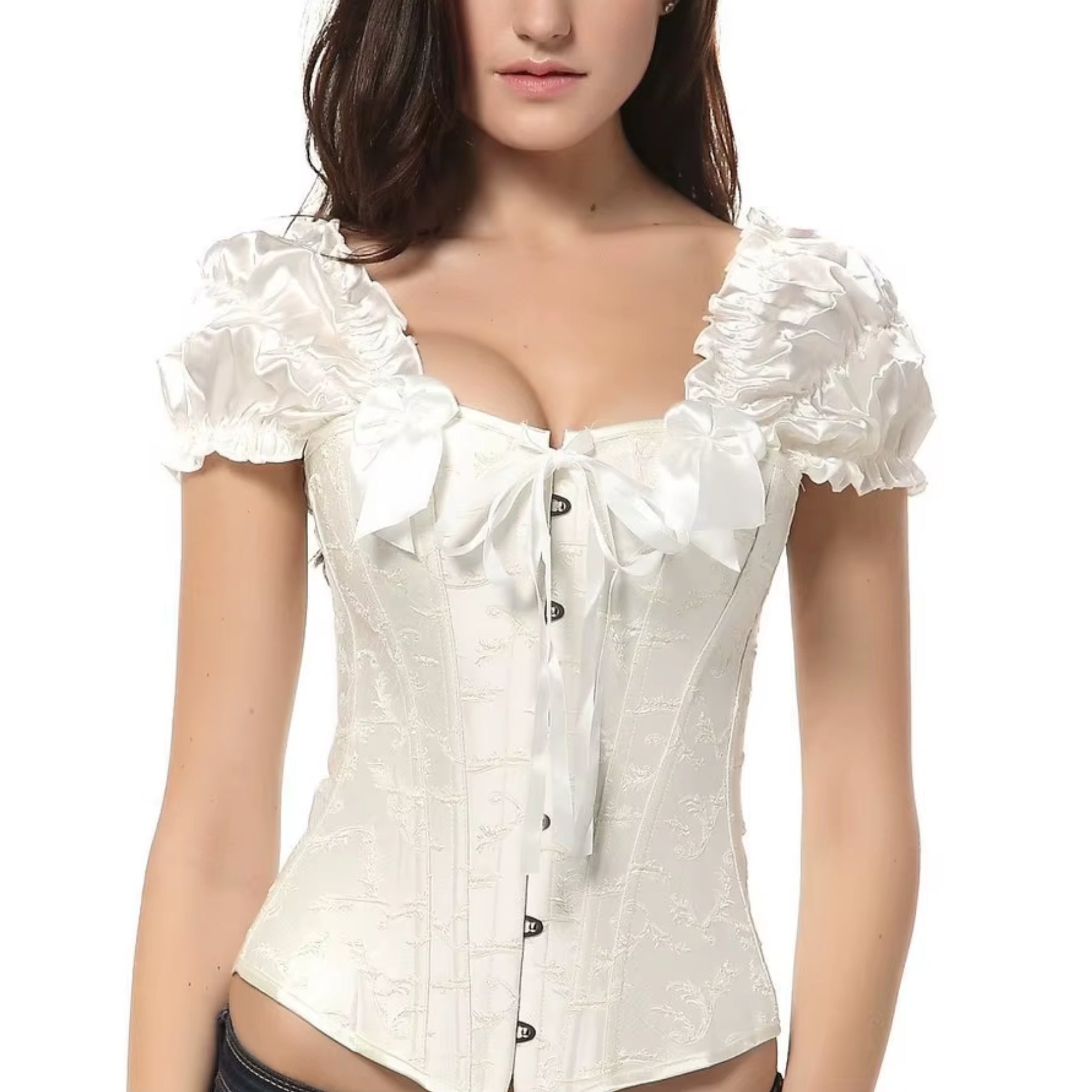 Vintage B&W Corset – Gothic Elegance