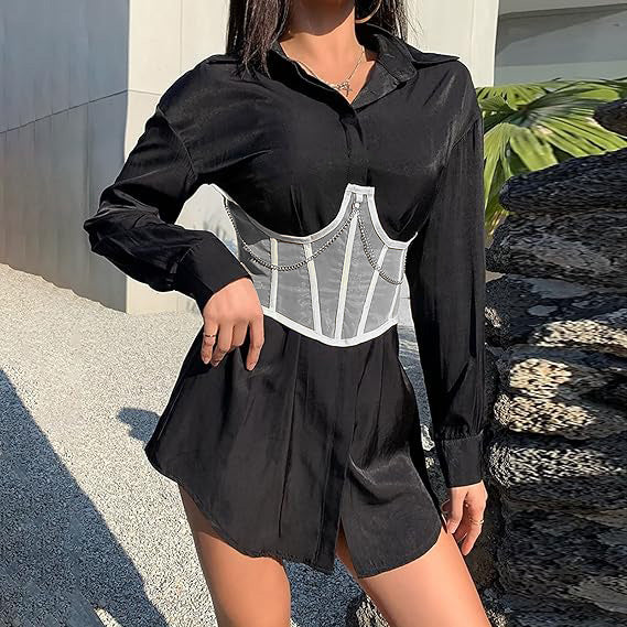 Ceinture corset sous la poitrine – Amincissante et chaîne