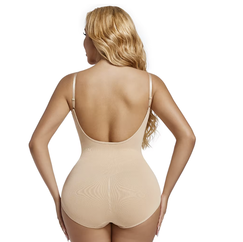 SlimGlow Backless Bodysuit – Tummy Control