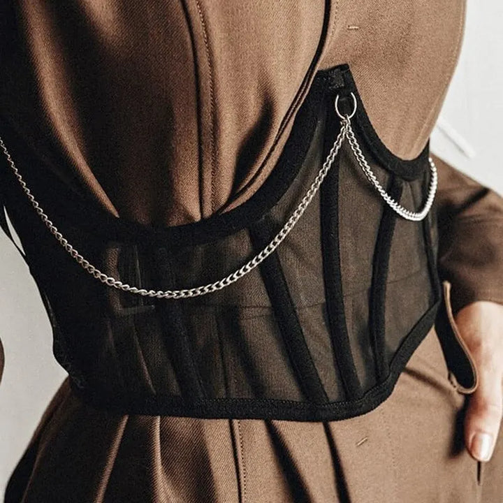 Ceinture corset sous la poitrine – Amincissante et chaîne