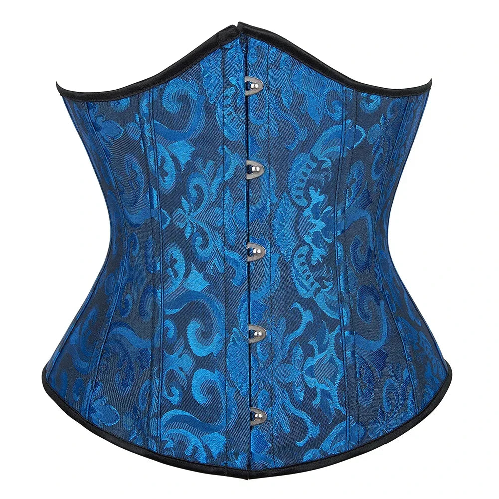 Lace Print Waist Corset – Front & Lace Back