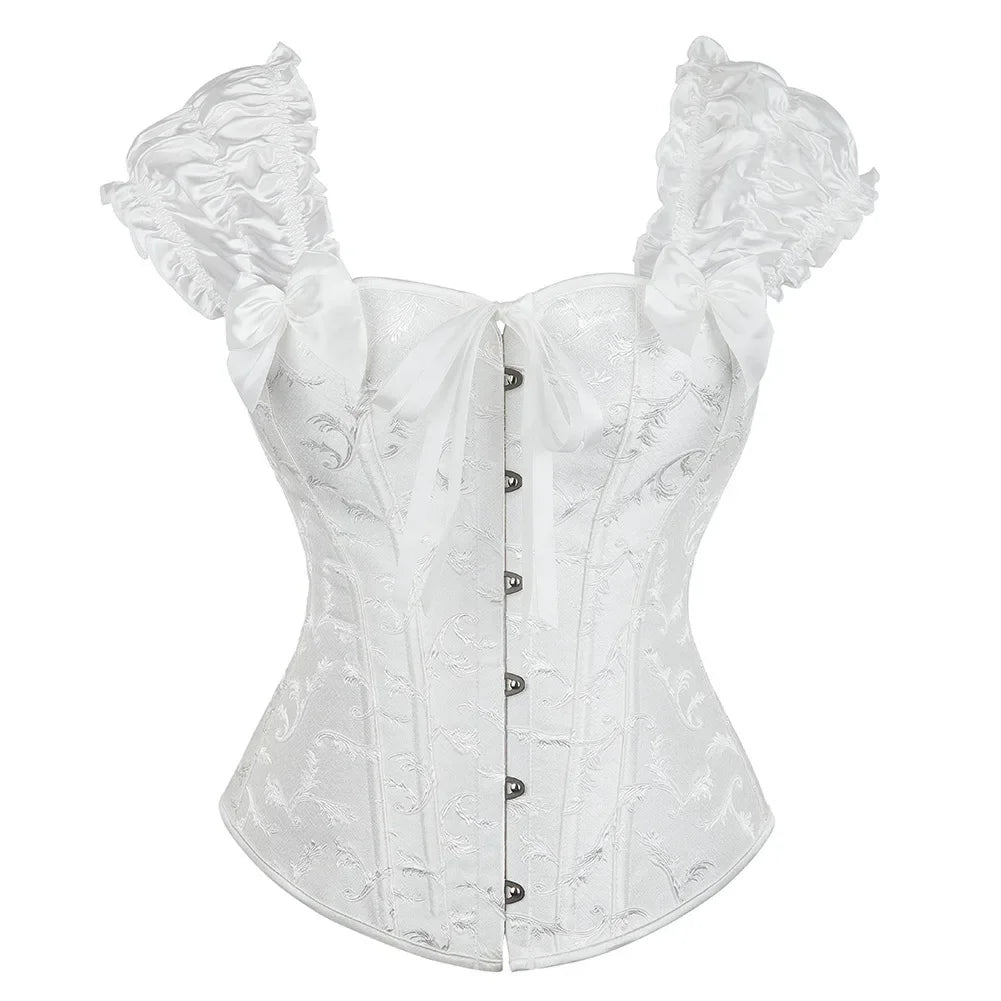 Vintage B&W Corset – Gothic Elegance