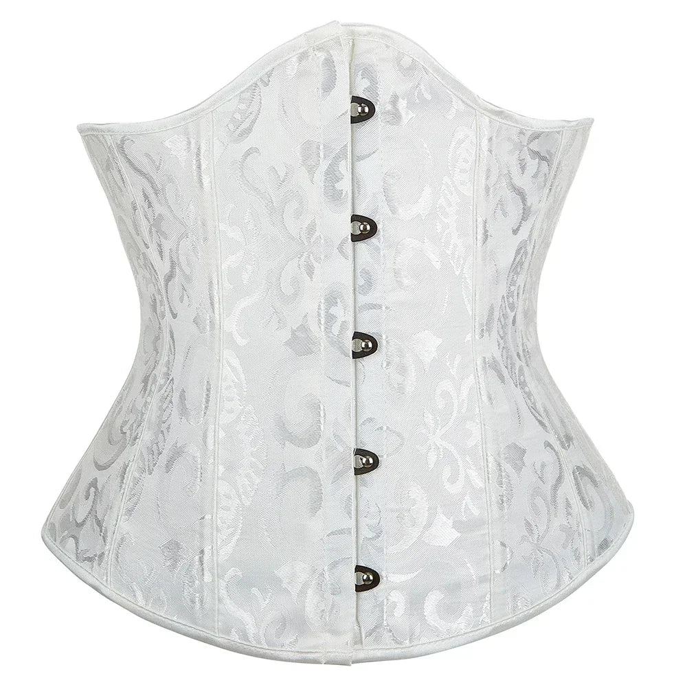 Lace Print Waist Corset – Front & Lace Back