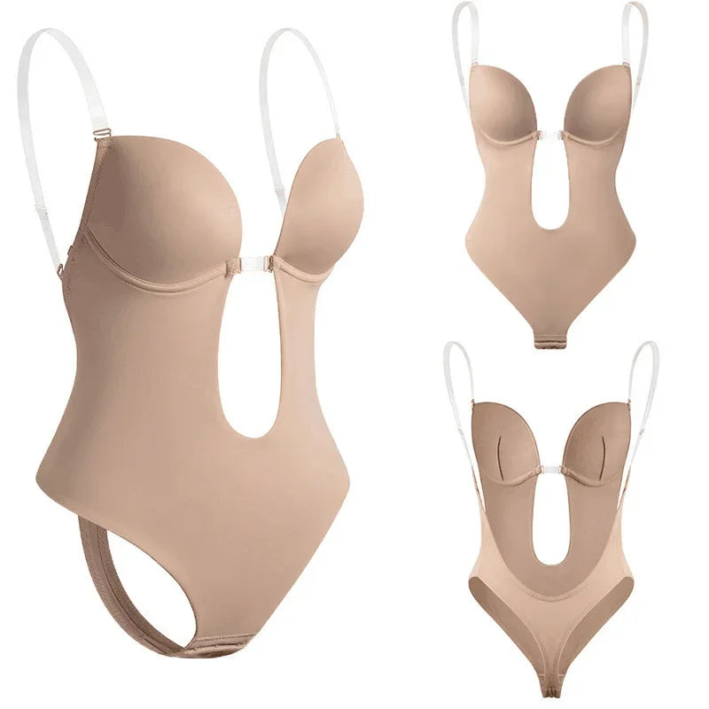 Elegance Contour Bodysuit – Shapewear mit tiefem V-Ausschnitt