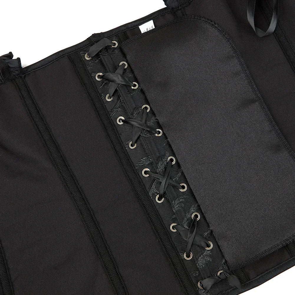 Vintage B&W Corset – Gothic Elegance