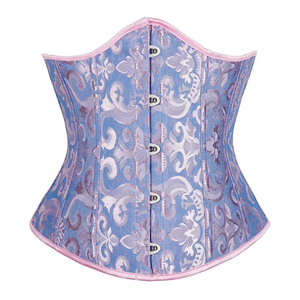 Lace Print Waist Corset – Front & Lace Back