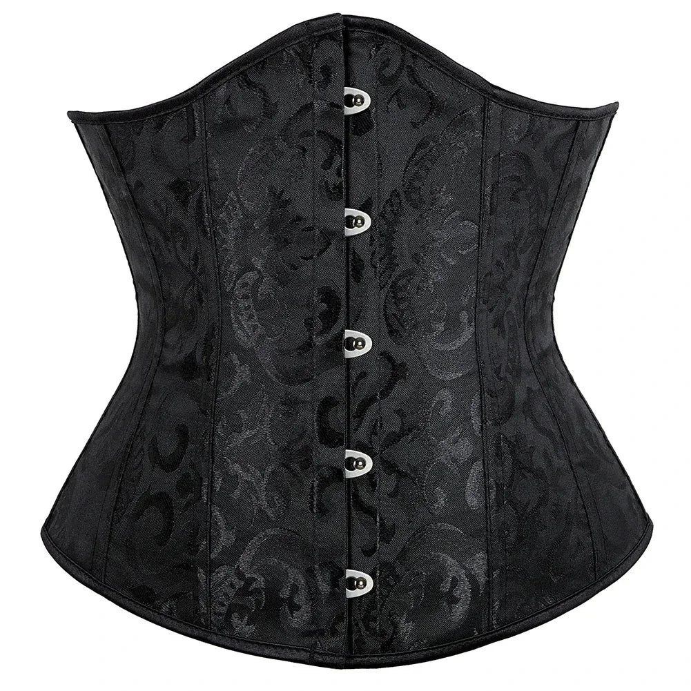 Lace Print Waist Corset – Front & Lace Back