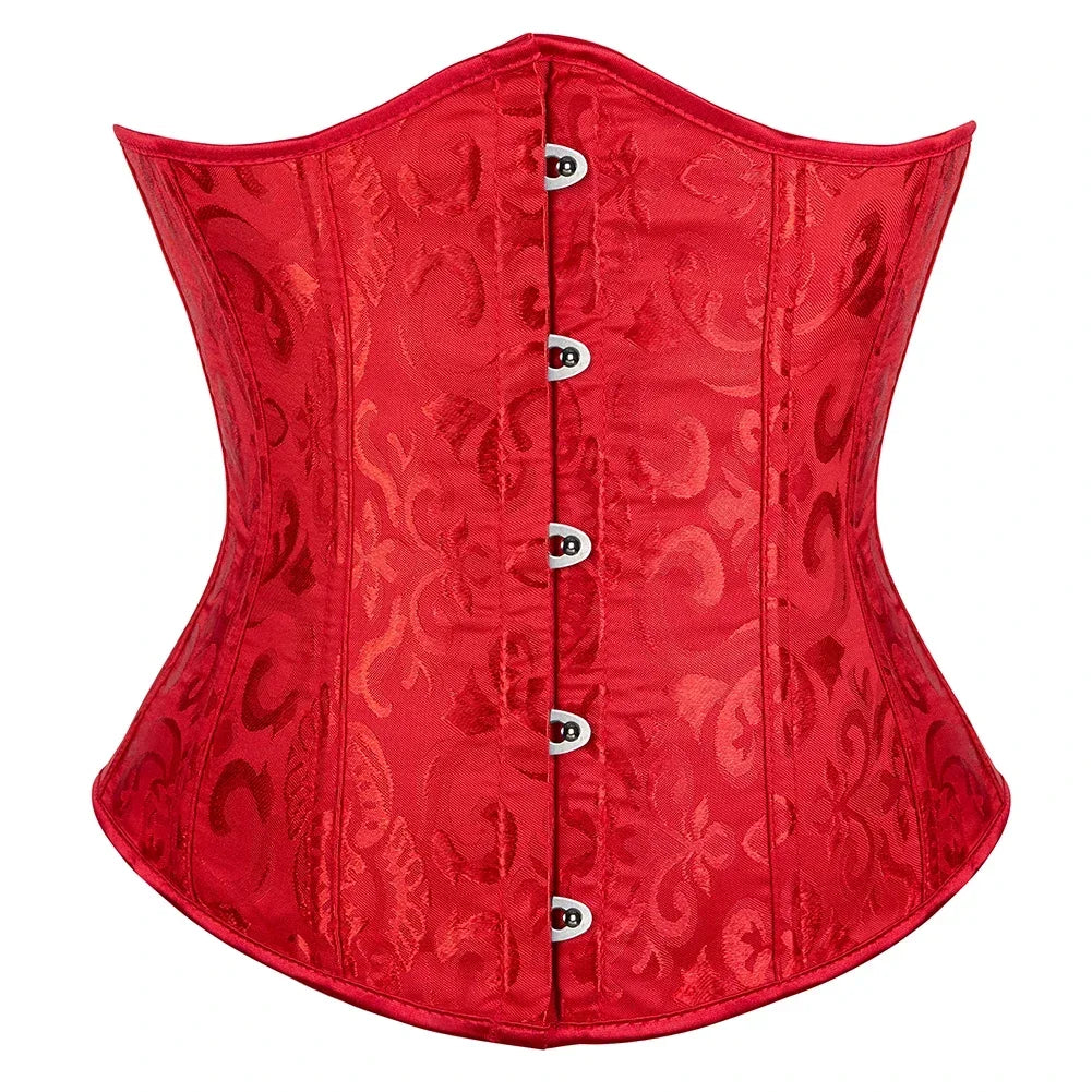 Lace Print Waist Corset – Front & Lace Back