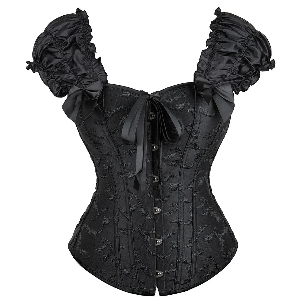 Vintage B&W Corset – Gothic Elegance