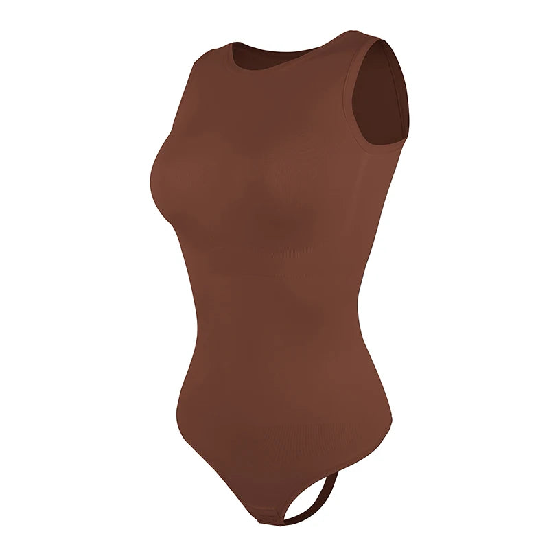 Tummy Control Bodysuit – Seamless Racerback Shaper